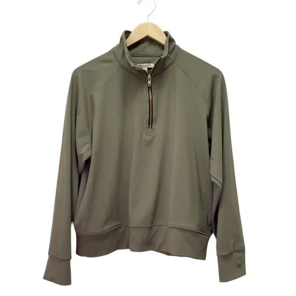 Albion Fit Gotta Run 1/4 Zip Pullover Olive Green Athletic Sweatshirt Sz Medium - Picture 2 of 16
